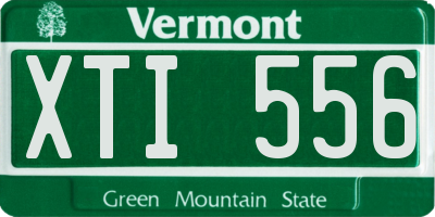 VT license plate XTI556