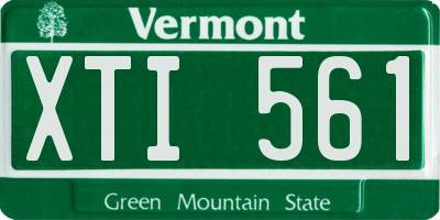 VT license plate XTI561