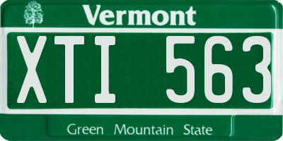 VT license plate XTI563