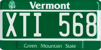 VT license plate XTI568