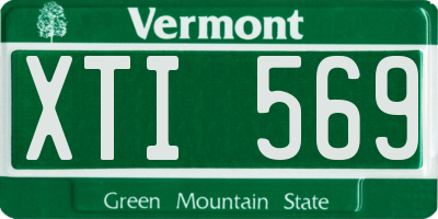 VT license plate XTI569