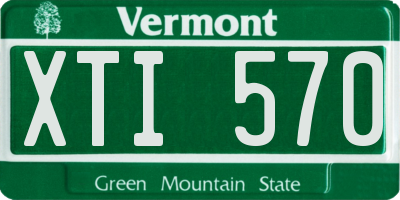 VT license plate XTI570