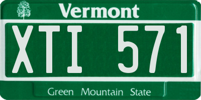 VT license plate XTI571