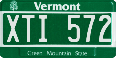 VT license plate XTI572