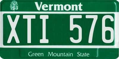 VT license plate XTI576
