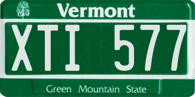 VT license plate XTI577