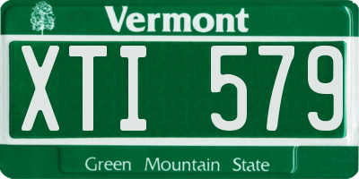 VT license plate XTI579