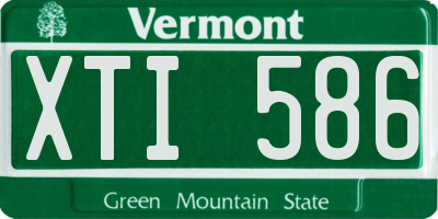 VT license plate XTI586