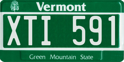 VT license plate XTI591