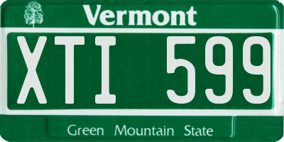 VT license plate XTI599
