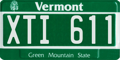 VT license plate XTI611