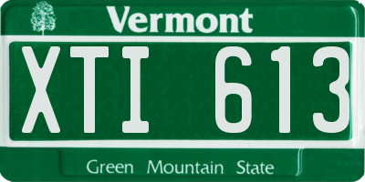 VT license plate XTI613