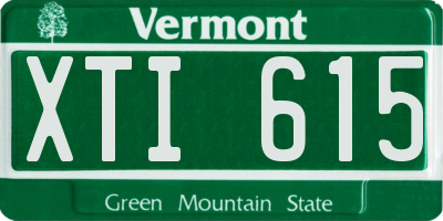 VT license plate XTI615