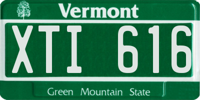 VT license plate XTI616