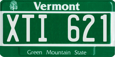 VT license plate XTI621