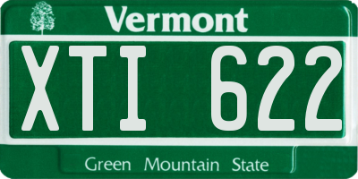 VT license plate XTI622