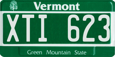 VT license plate XTI623