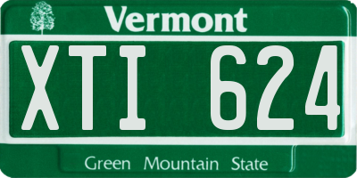 VT license plate XTI624