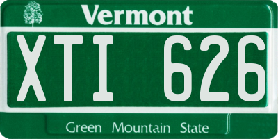 VT license plate XTI626