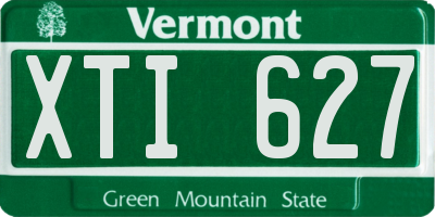 VT license plate XTI627