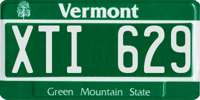 VT license plate XTI629
