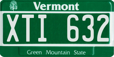 VT license plate XTI632