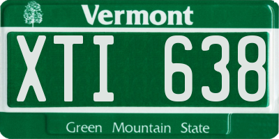 VT license plate XTI638