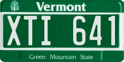 VT license plate XTI641