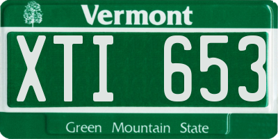 VT license plate XTI653