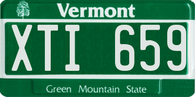 VT license plate XTI659