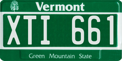 VT license plate XTI661