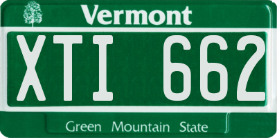 VT license plate XTI662