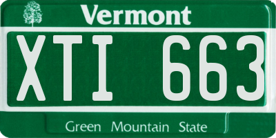 VT license plate XTI663