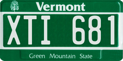 VT license plate XTI681