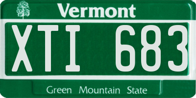 VT license plate XTI683