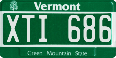 VT license plate XTI686