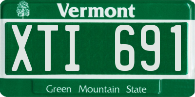 VT license plate XTI691