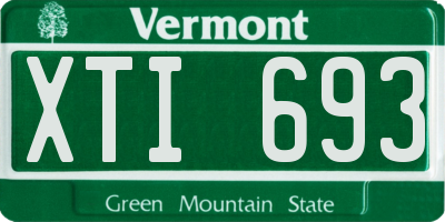 VT license plate XTI693