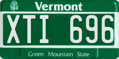 VT license plate XTI696