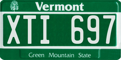 VT license plate XTI697