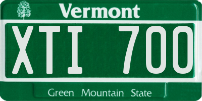 VT license plate XTI700