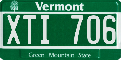 VT license plate XTI706