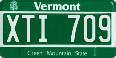 VT license plate XTI709