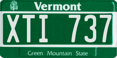 VT license plate XTI737