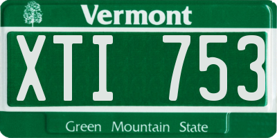 VT license plate XTI753