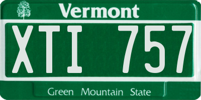 VT license plate XTI757