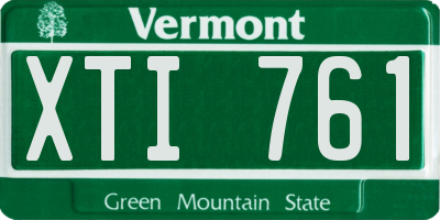 VT license plate XTI761
