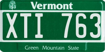 VT license plate XTI763