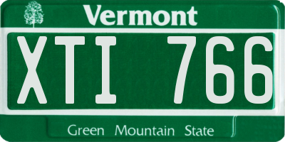 VT license plate XTI766