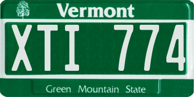 VT license plate XTI774
